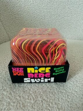 Nice Berg Swirl Super Solid Squish Toy - Pink & Yellow
